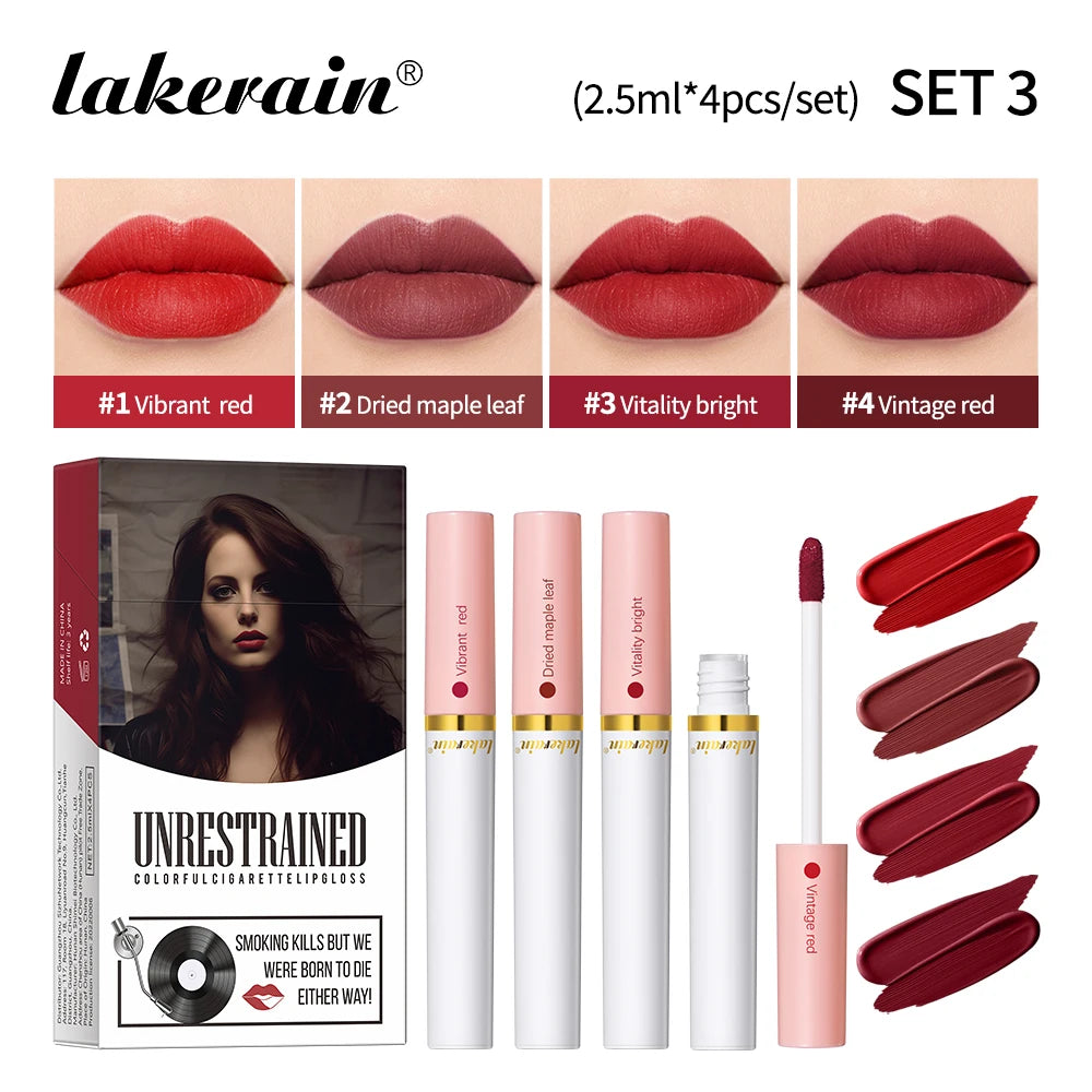 Matte Lipstick Set with Waterproof Long-Lasting Velvet Finish