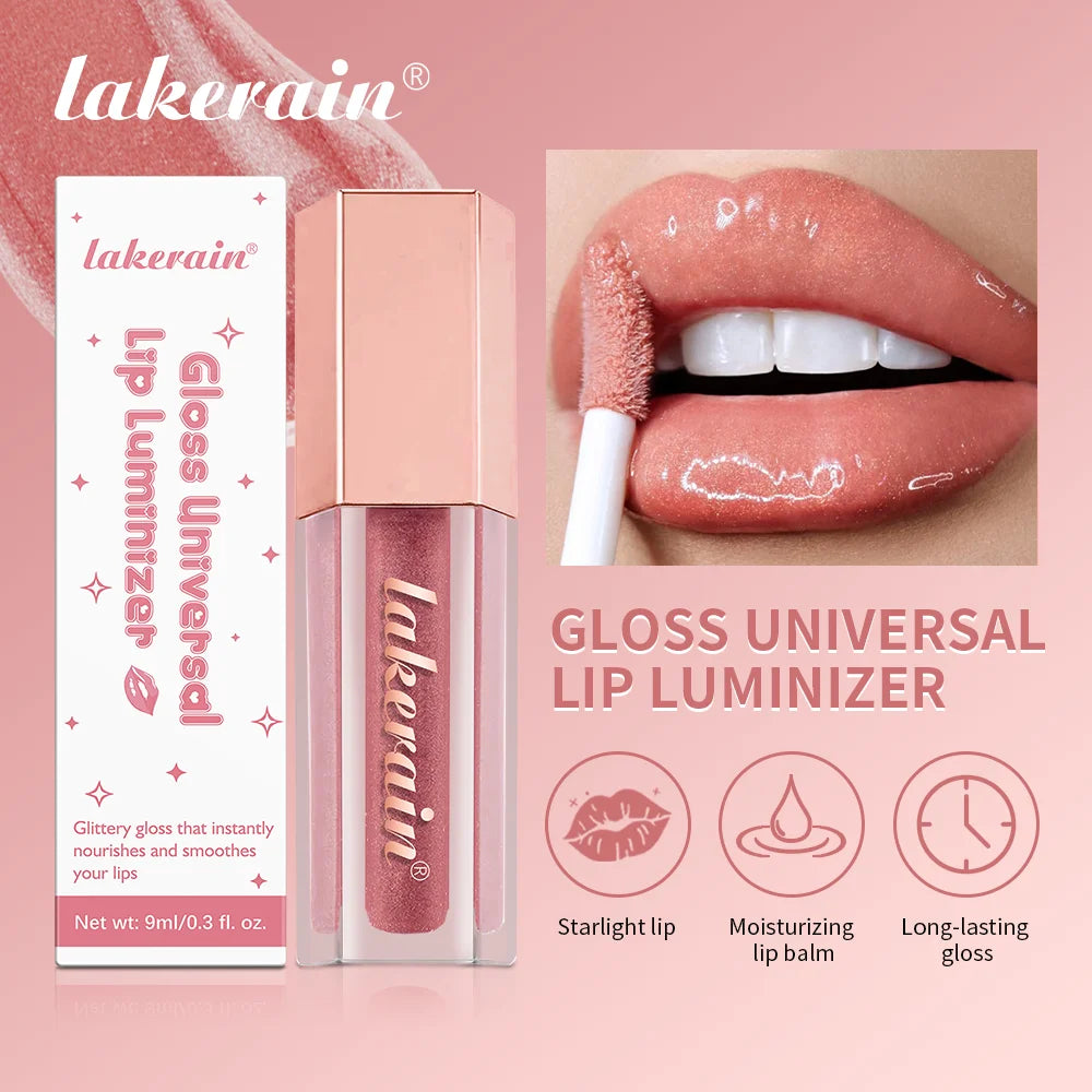 Hydrating Liquid Lip Gloss with Shimmer for Plump and Moisturized Lips