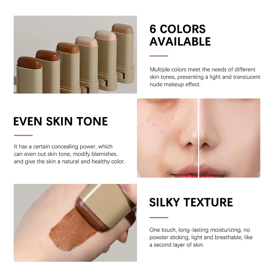 Serum Boosted Skin Tint Foundation Stick for Radiant Hydrating Coverage