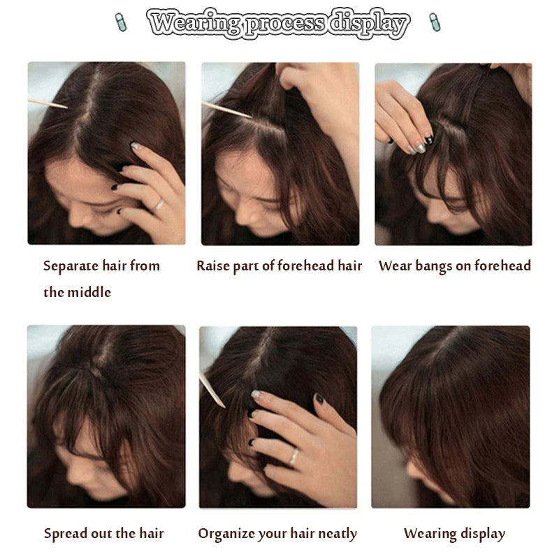 Invisible Clip-In Hair Bangs Extension for Women - 6