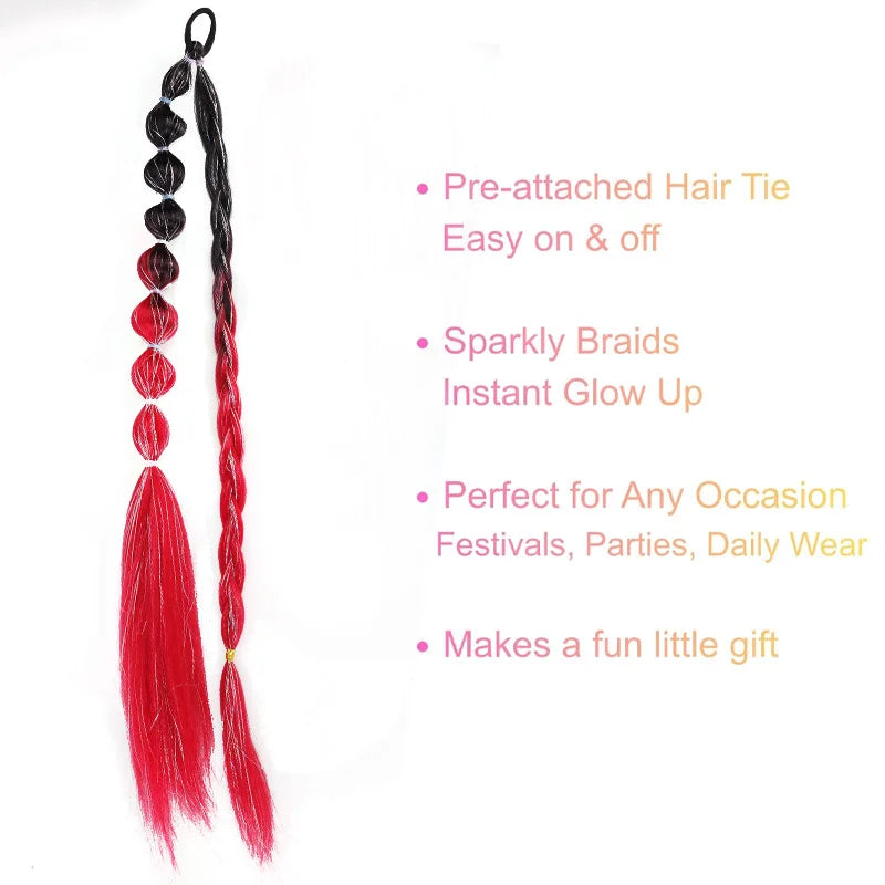 Ombre Bubble Ponytail Extension for Y2K Party Hairstyles - 10