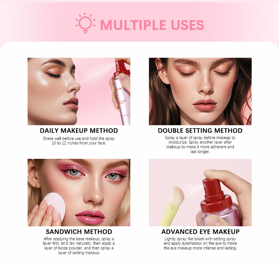 Long-Lasting Oil Control Waterproof Makeup Setting Spray for All Skin