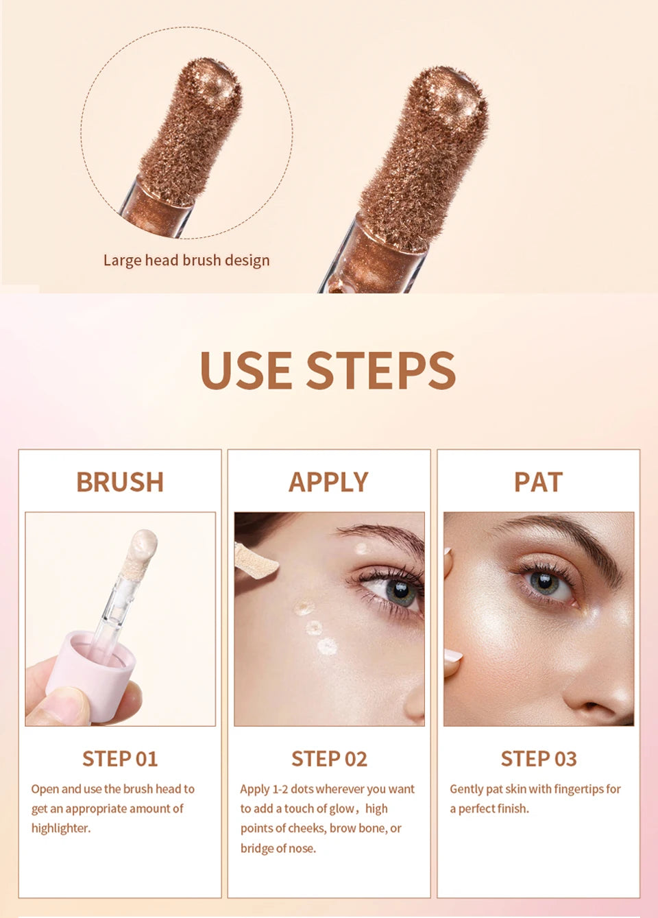 Liquid Highlighter for Radiant Glow and Natural Brightened Skin Finish