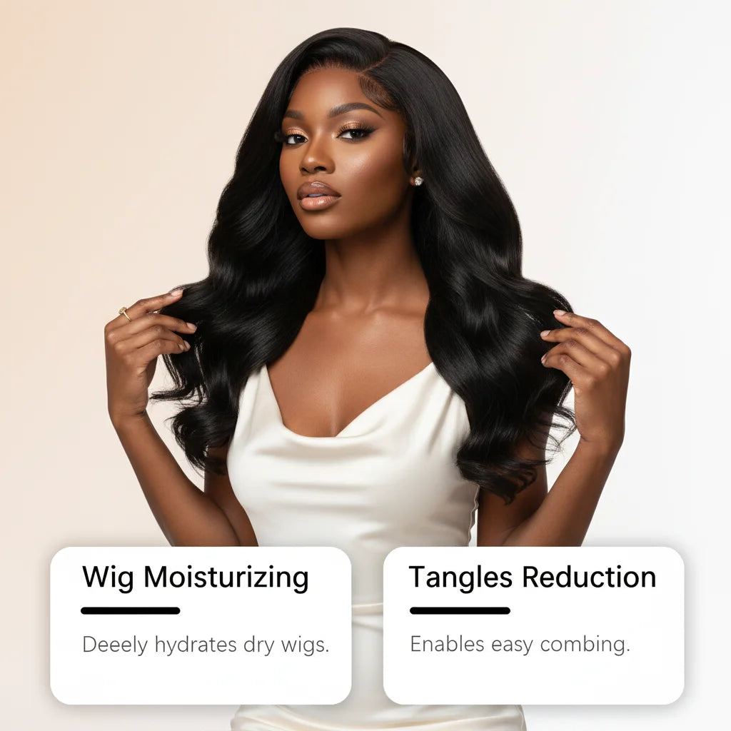 3-in-1 Rose Leave-In Conditioning Spray for Wigs and Natural Hair