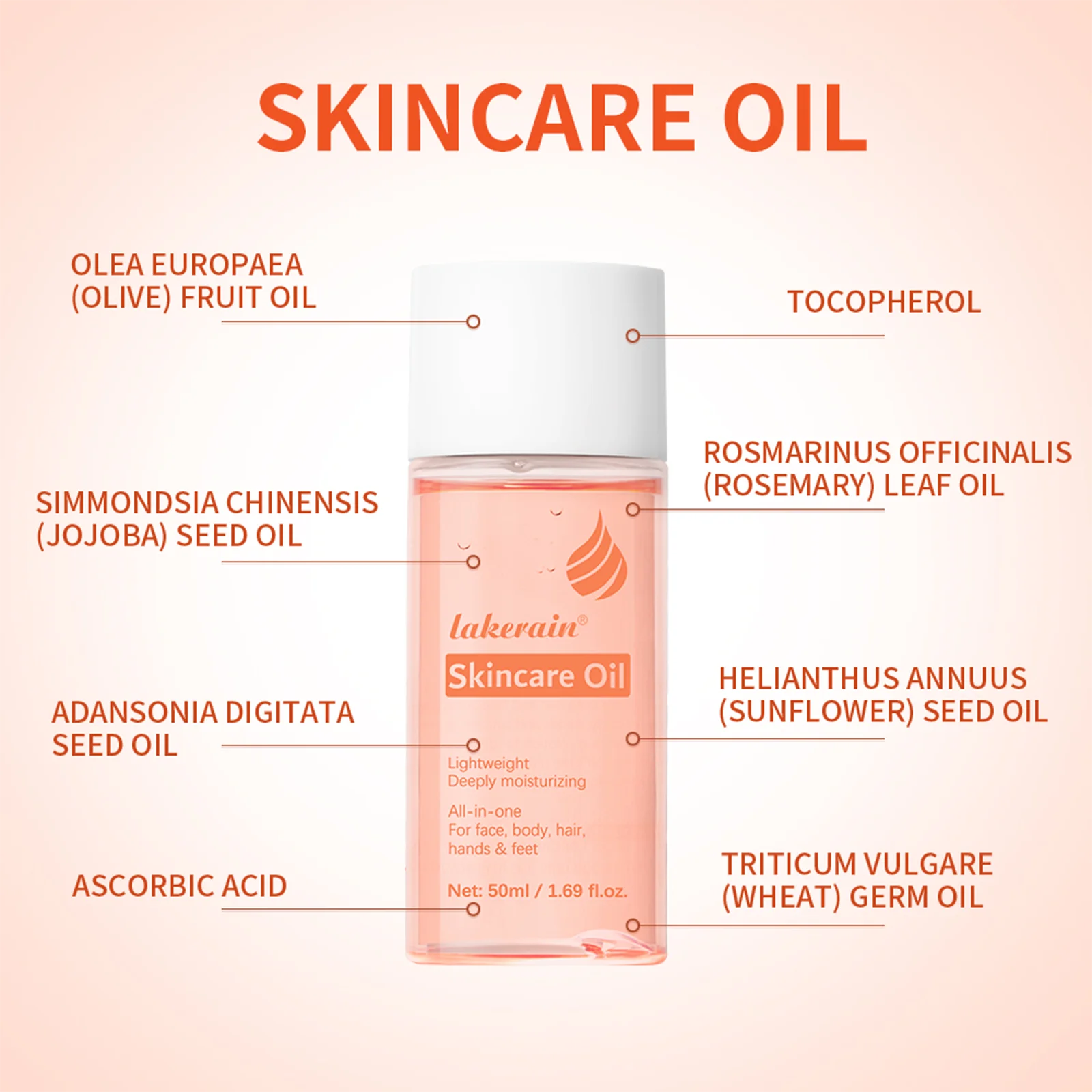 Multipurpose Hydrating Skincare Oil for Face, Body, and Hair Health - 3