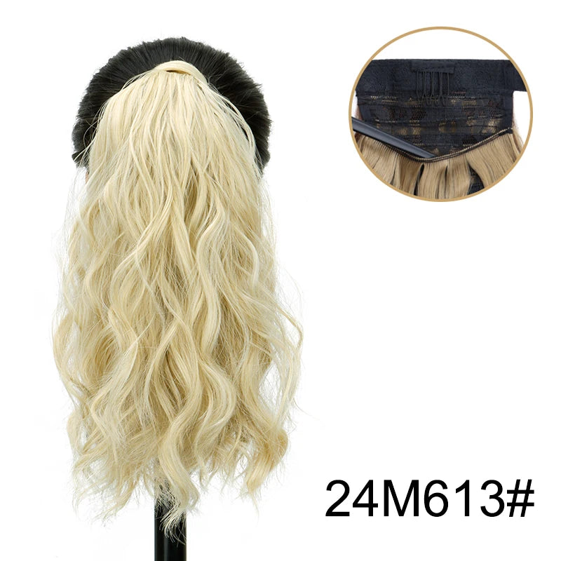 14-Inch Wavy Wrap-Around Clip-In Ponytail Hair Extension