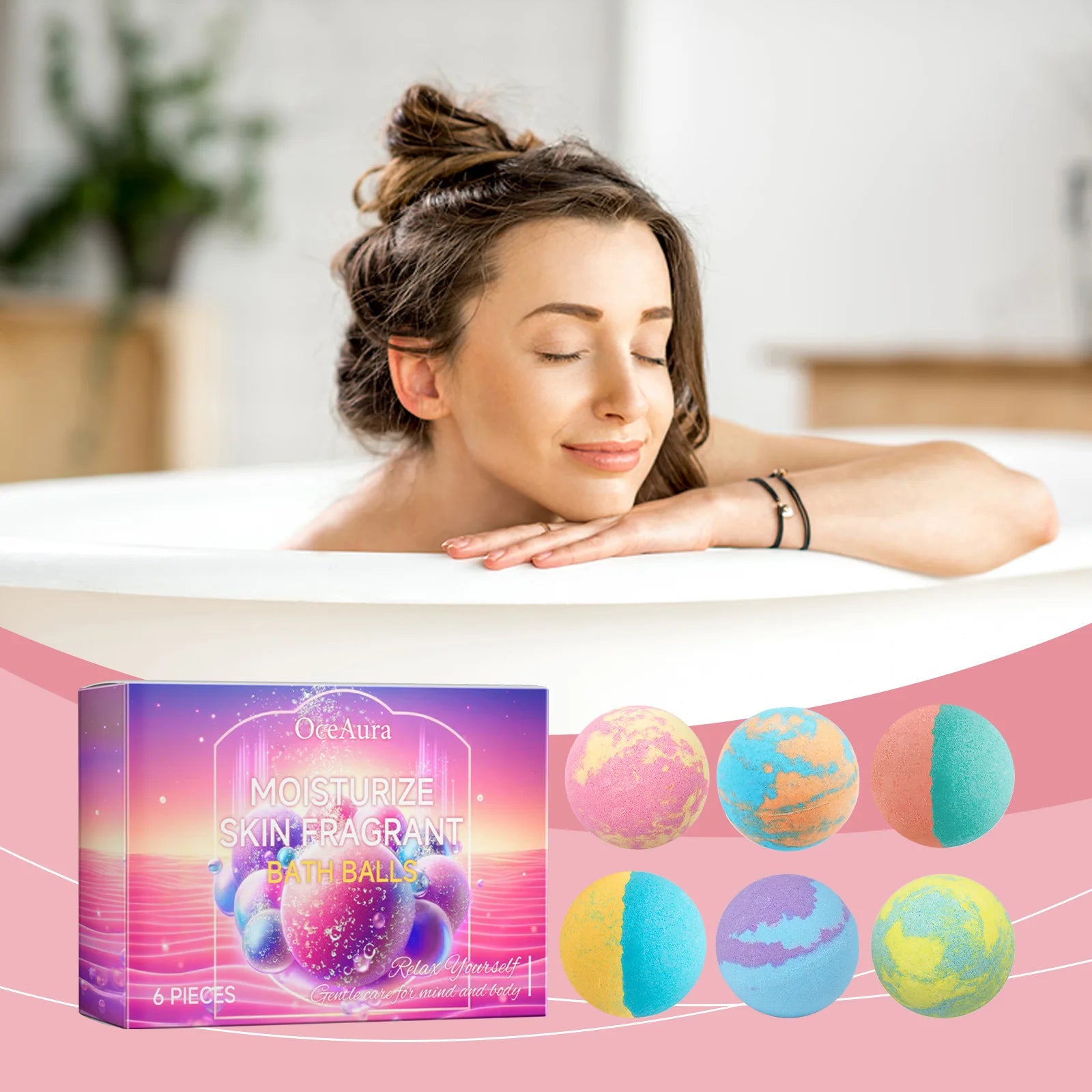 Aromatherapy Bath Bombs for Stress Relief and Moisturizing Skin Care - 1