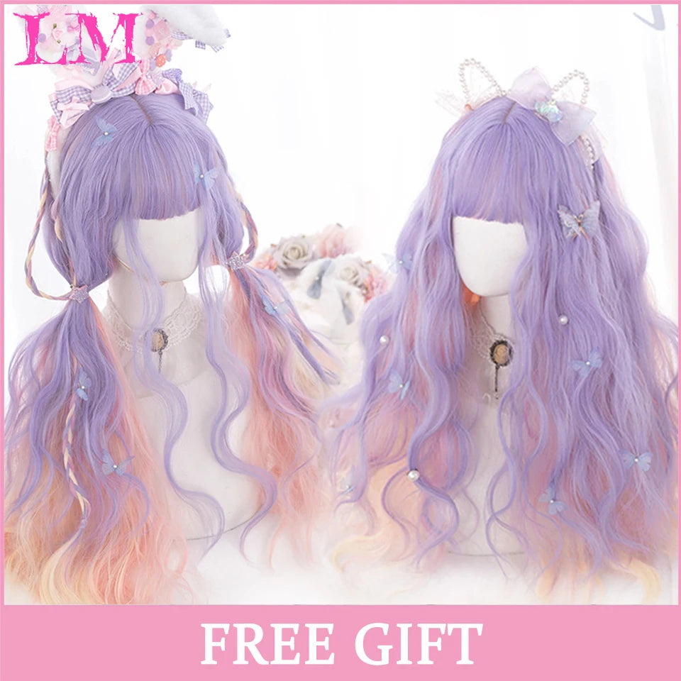 24-Inch Long Pink Cosplay Wig for Costumes - 31