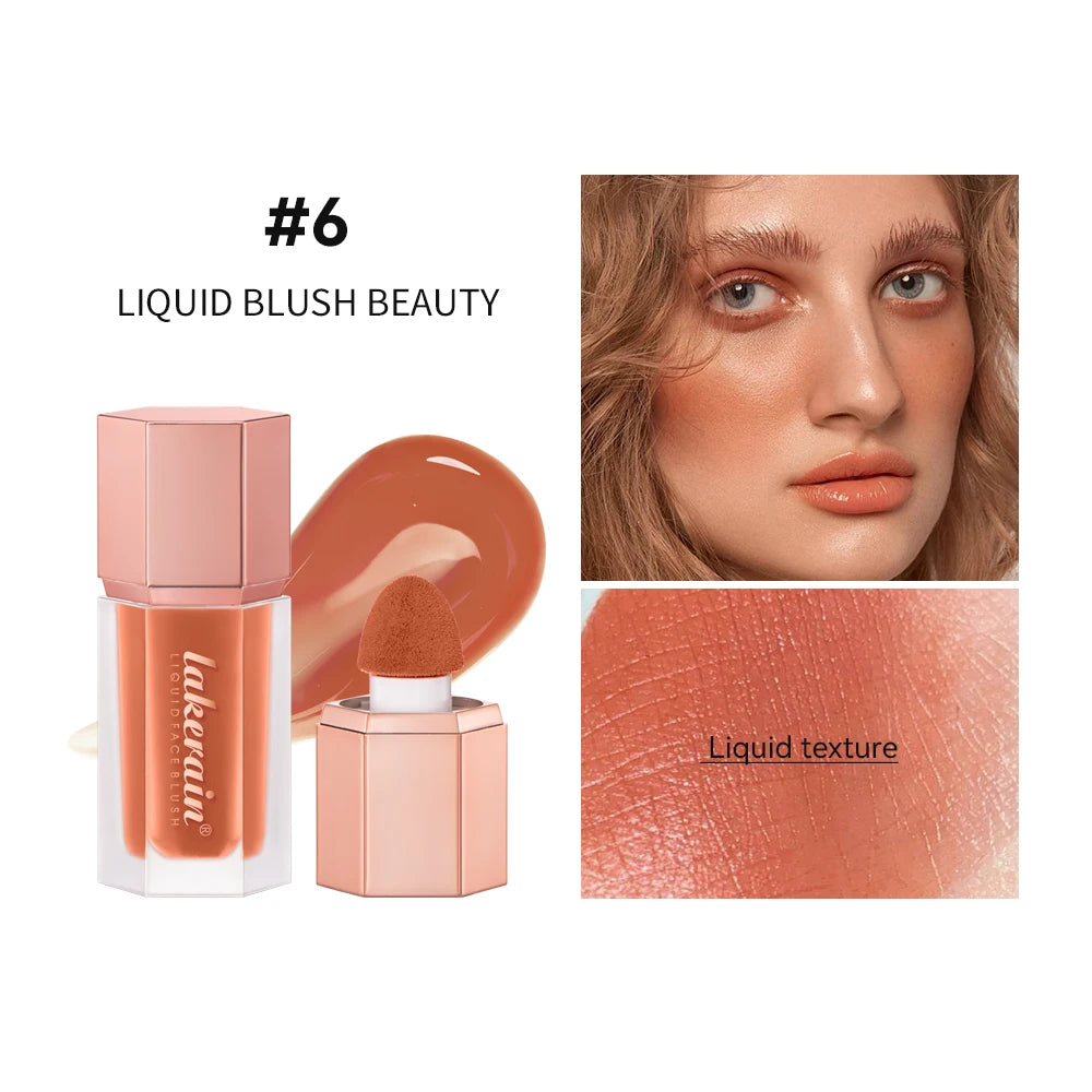 Waterproof Liquid Blush with Built-in Applicator for Natural Matte Finish