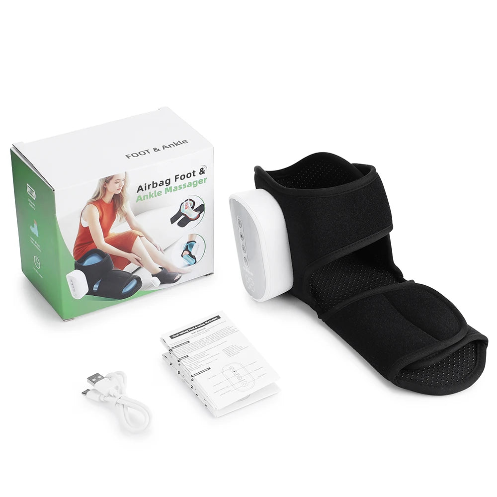 Cordless Heated Air Compression Foot and Ankle Massager for Pain Relief - 19