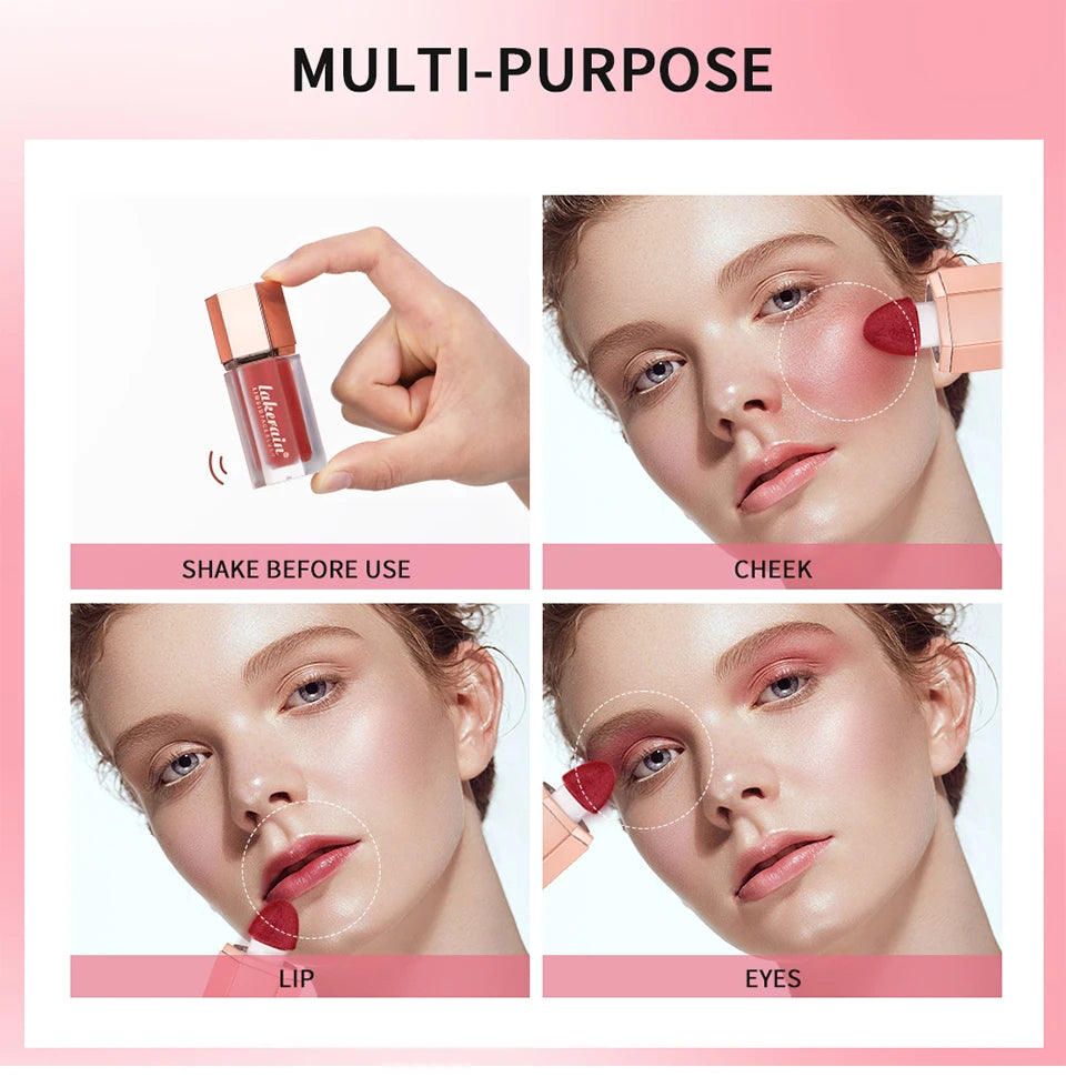 Waterproof Liquid Blush with Built-in Applicator for Natural Matte Finish - 13
