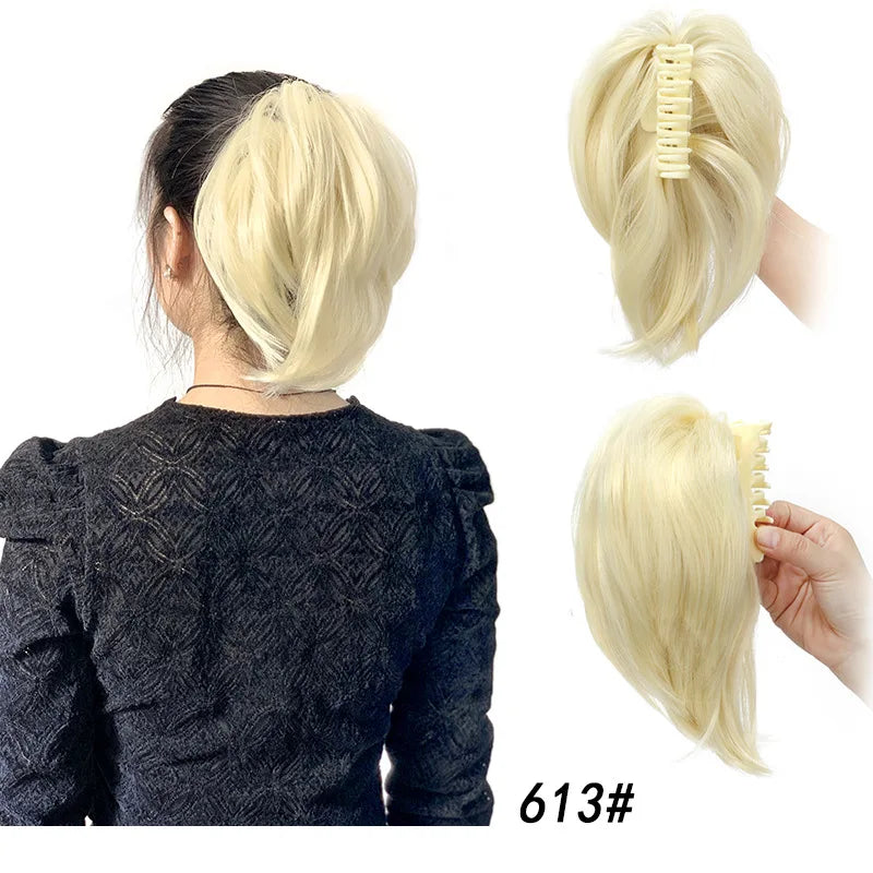 Messy Bun Claw Clip Hair Extension for Quick and Natural Updo Hairstyles