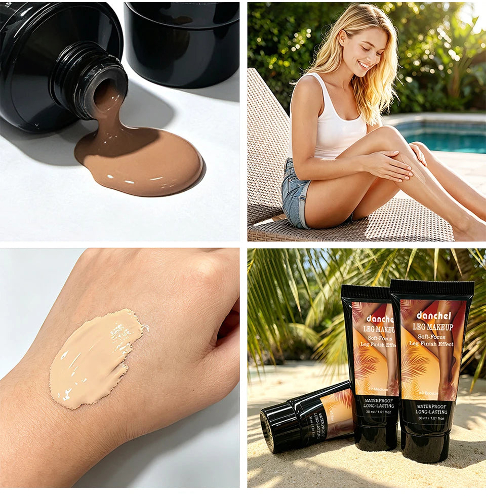 Waterproof Body Foundation for Concealing Scars and Tattoos on Legs - 19
