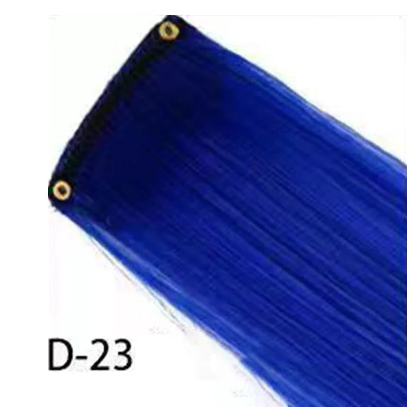 10pc Clip-In Colored Synthetic Hair Extensions for Instant Highlights - 17