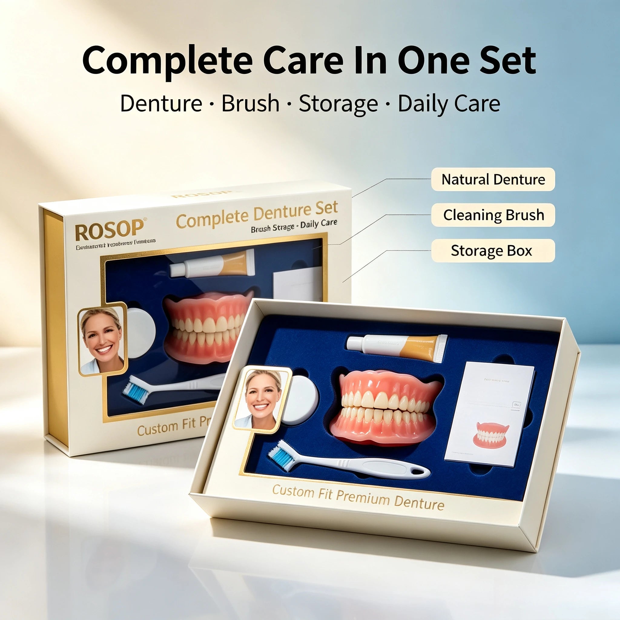 Custom Silicone Cosmetic Denture Set for Natural Smile Transformation - 9