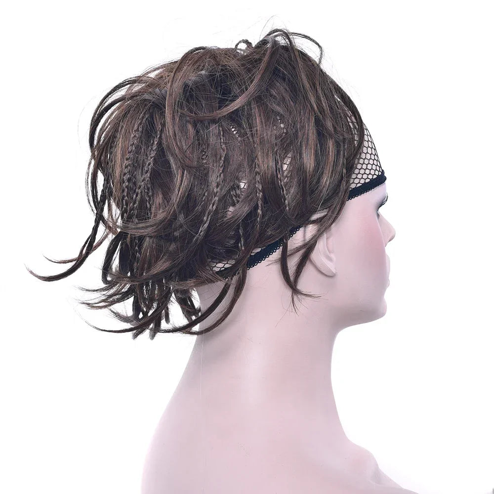 Messy Braided Bun Hair Scrunchie for Quick Elegant Hairstyles