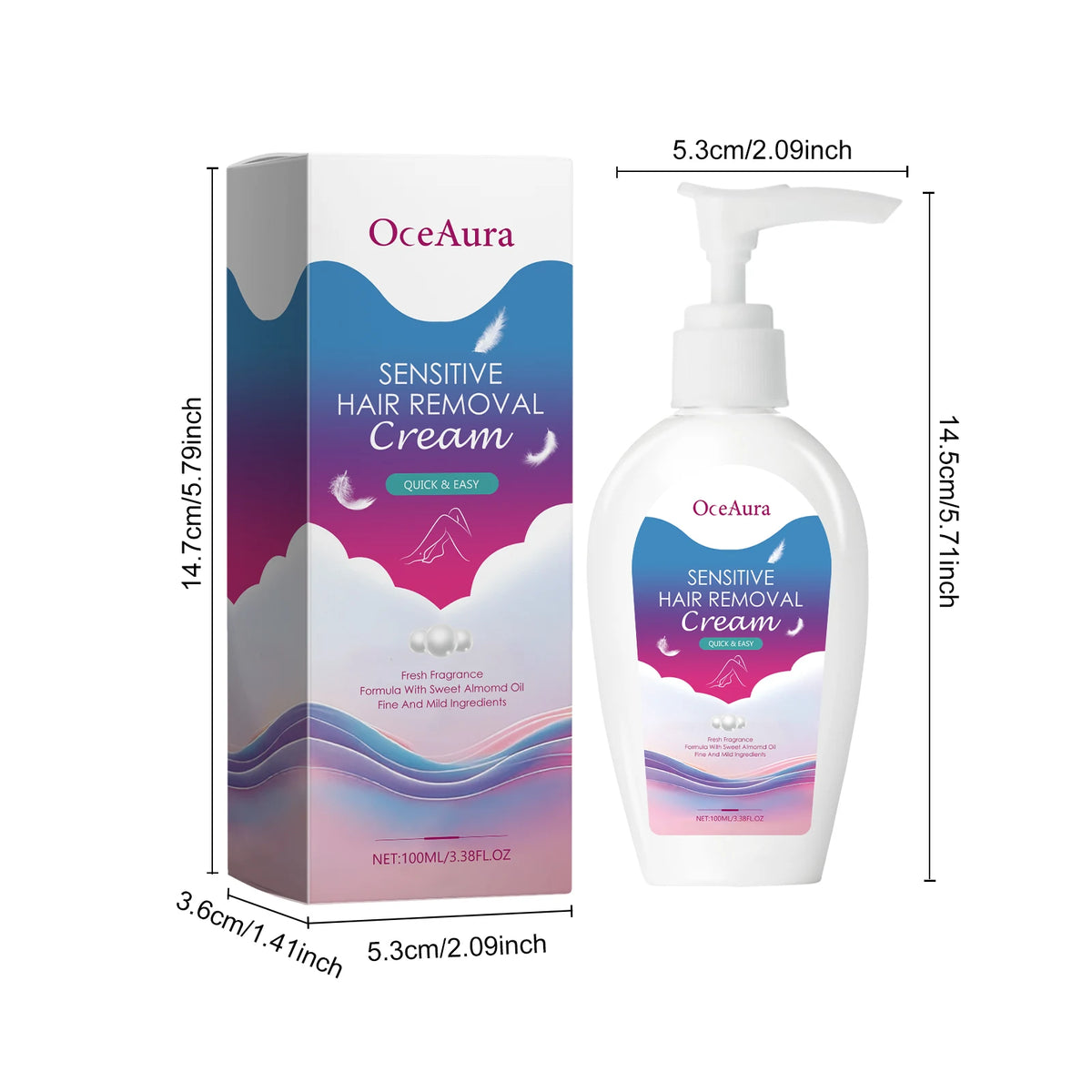Painless Hair Removal Cream for Smooth Skin and Body Grooming