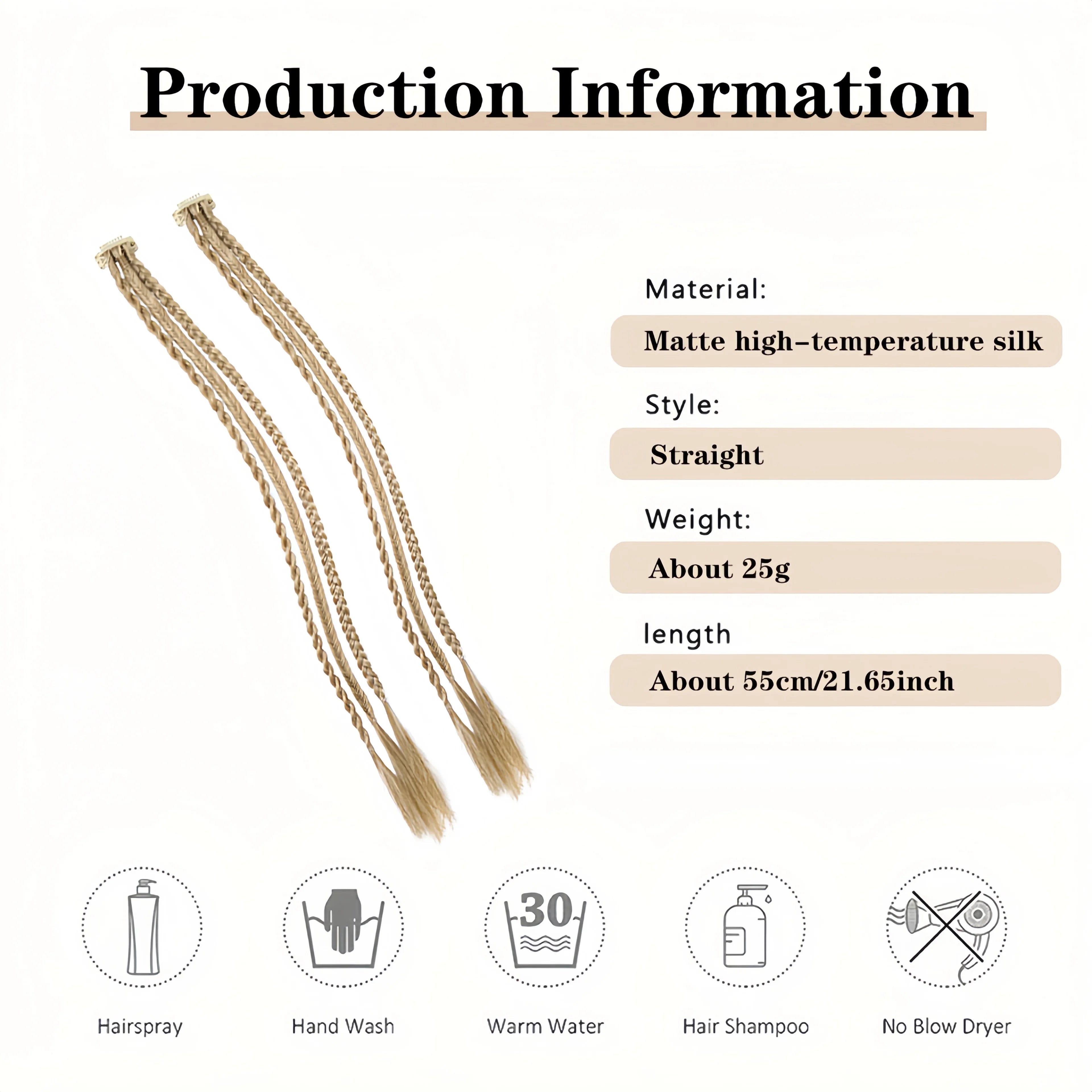 Triple Braid Clip-In Hair Extensions for Instant Styling - 4