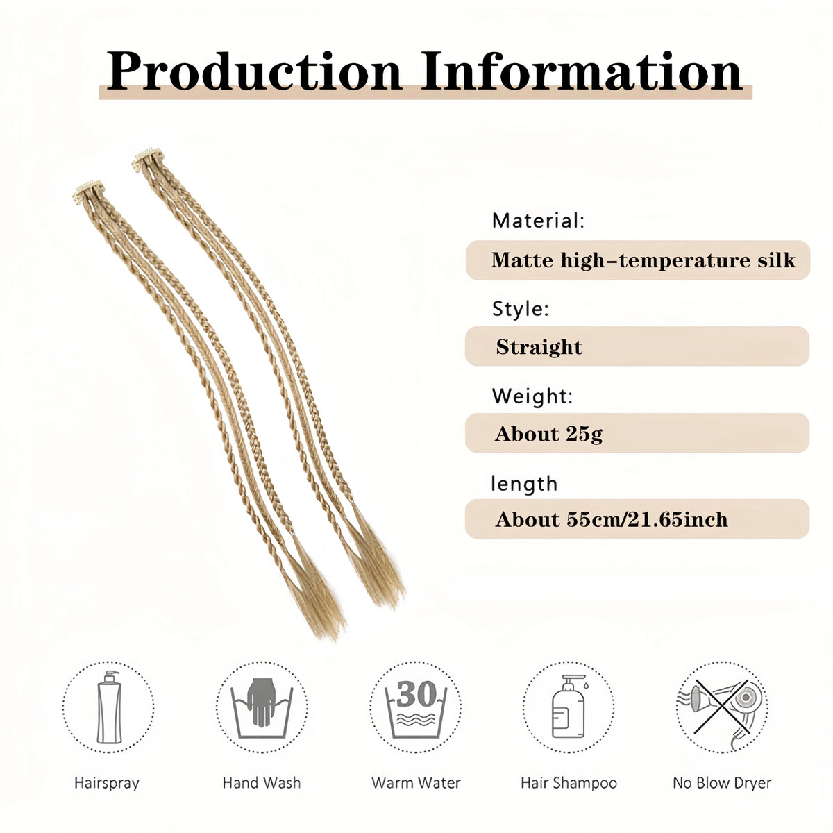 Triple Braid Clip-In Hair Extensions for Instant Styling