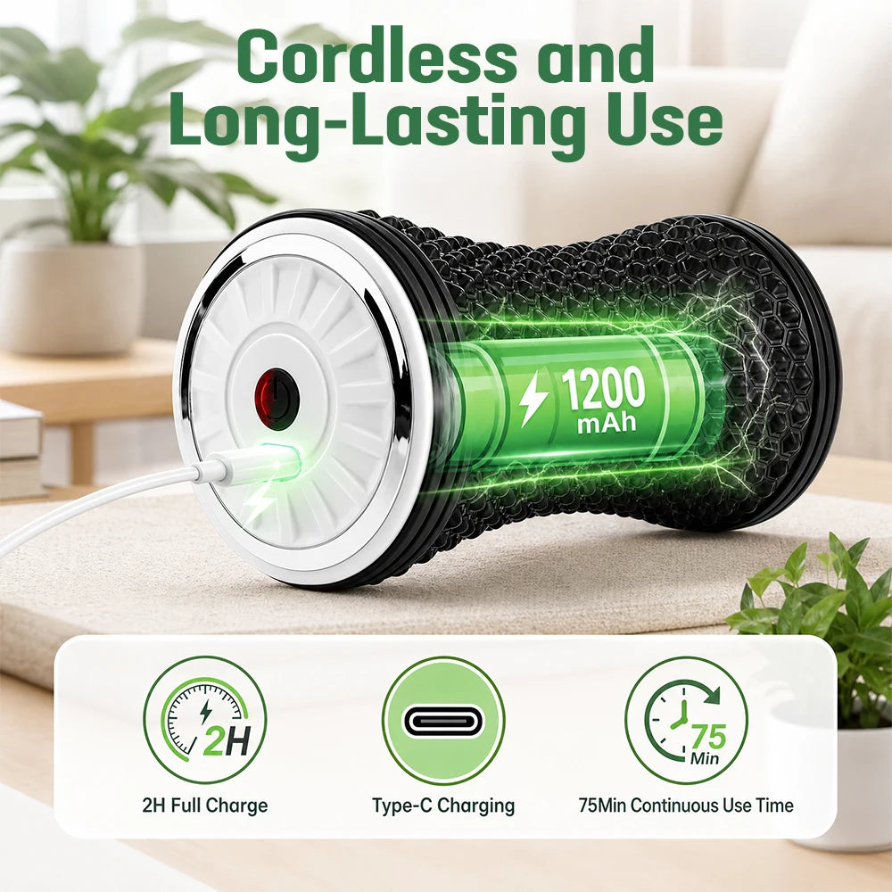 Electric Vibrating Massage Roller for Deep Muscle Recovery and Relief