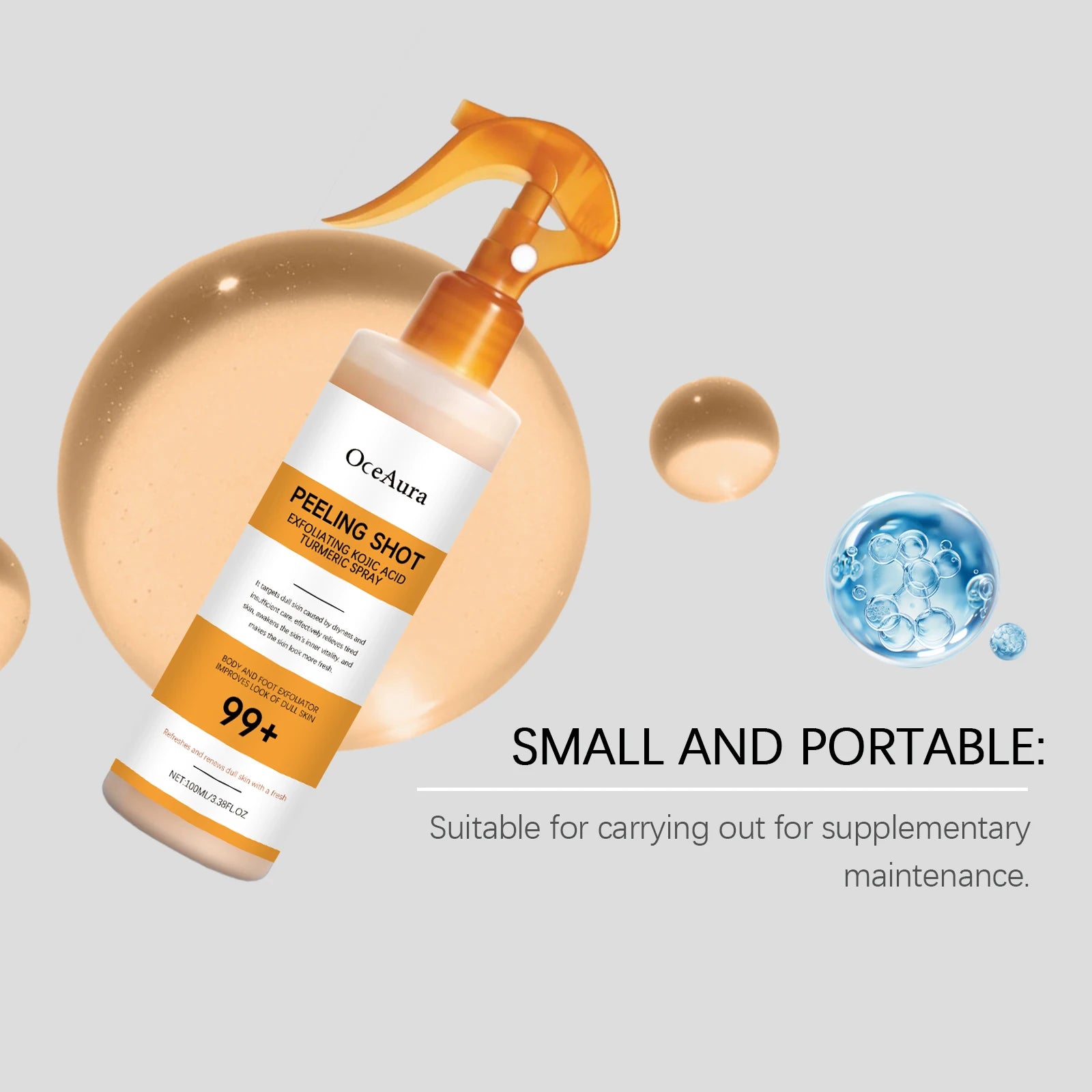 Exfoliating Body and Foot Peeling Spray for Smoother Brighter Skin - 11