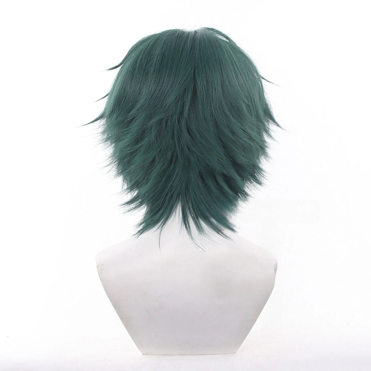 Short Green Cosplay Wig with Glasses for Anime Halloween Costumes