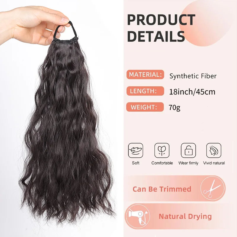 Wavy Ponytail Hair Extension with Elastic Band