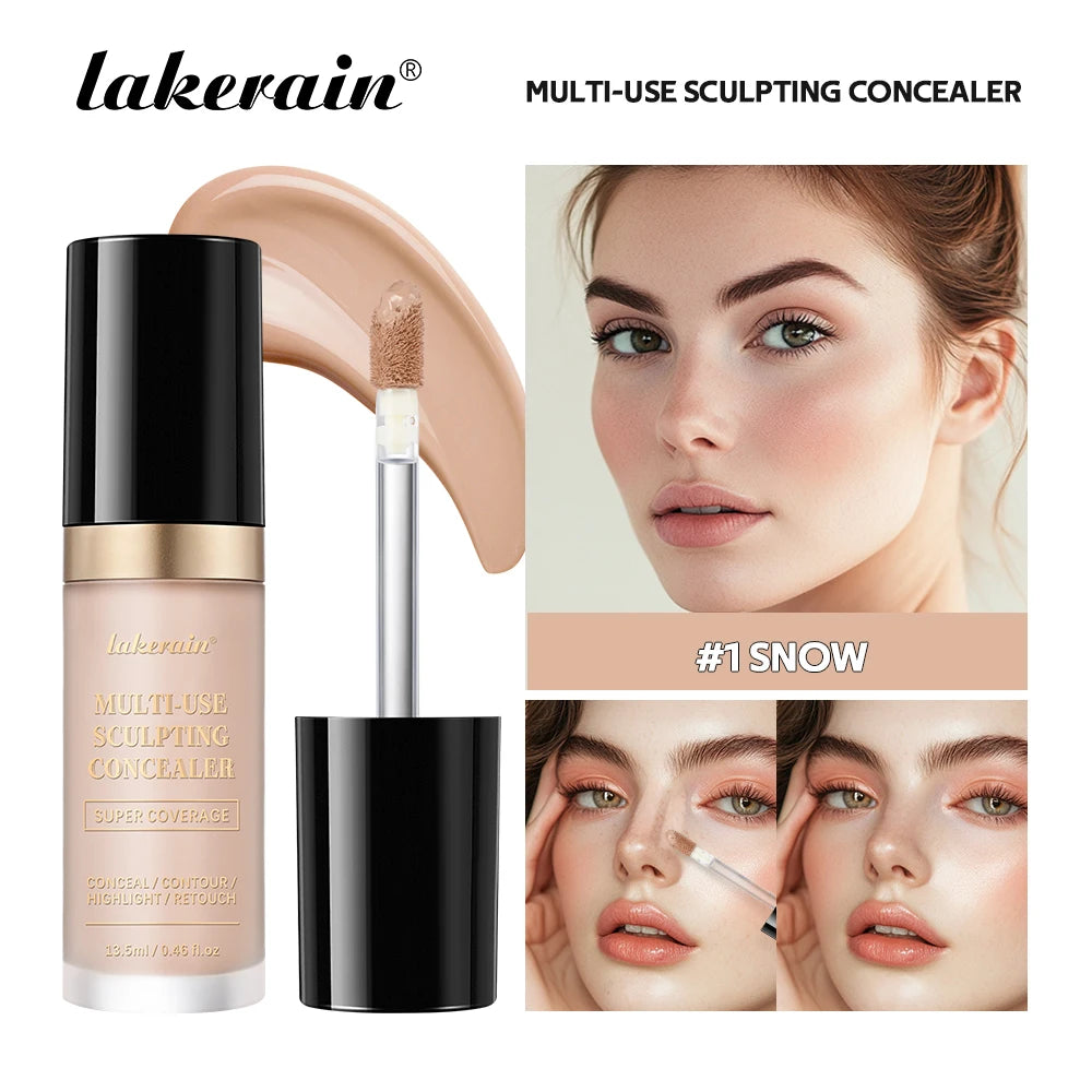 5-Color Full Coverage Waterproof Sculpting Concealer for Face and Blemishes - 27