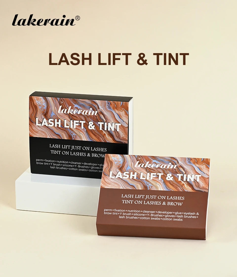 Professional Eyelash and Eyebrow Lift and Tint Kit for Home Salon Use