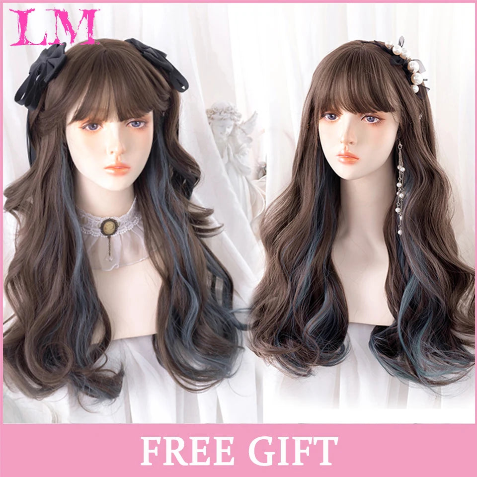 24-Inch Long Pink Cosplay Wig for Costumes