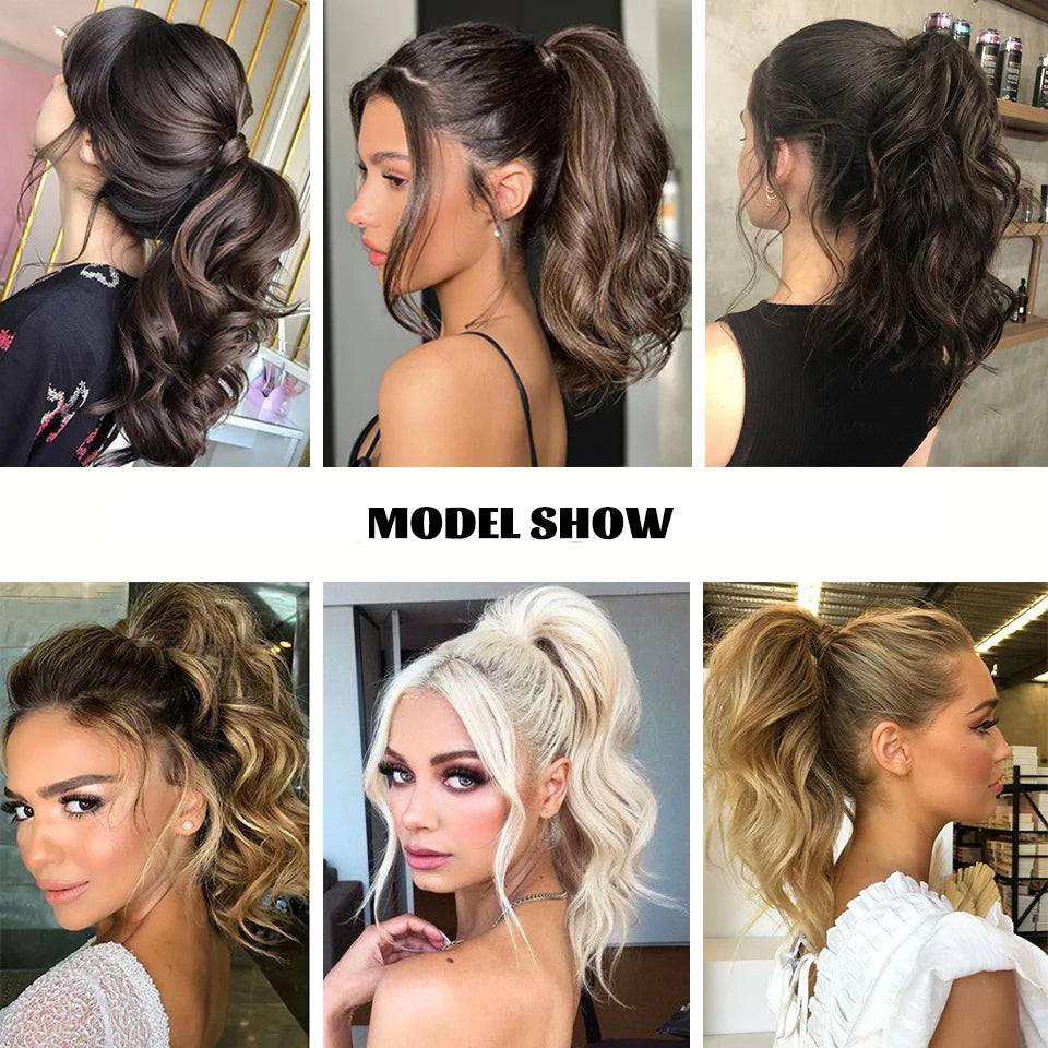 Wavy Curly Ribbon Ponytail Hair Extension