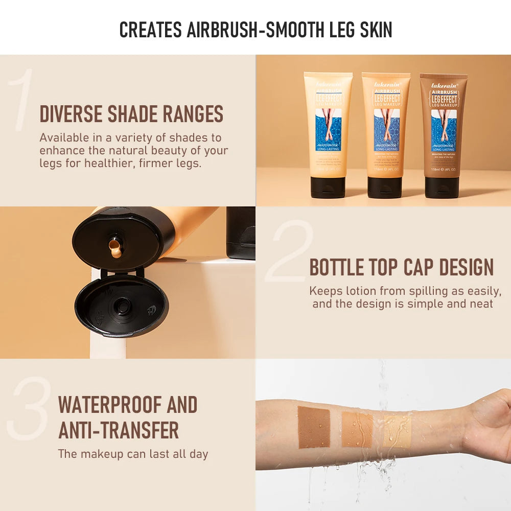 Waterproof Leg Foundation for Flawless and Even Skin Tone Coverage