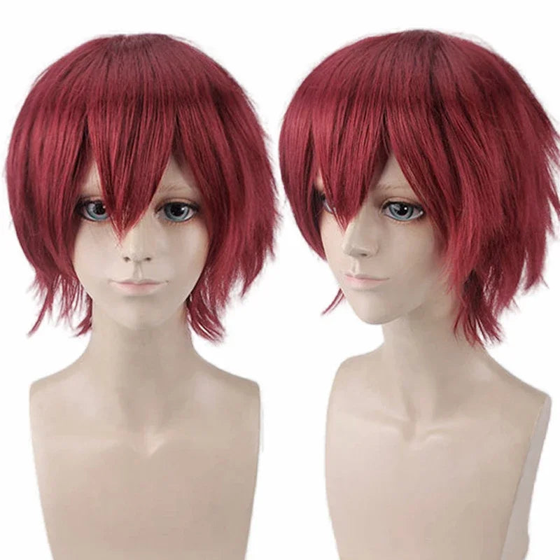 Short Curly Cosplay Wig with Bangs for Costume Parties and Daily Wear