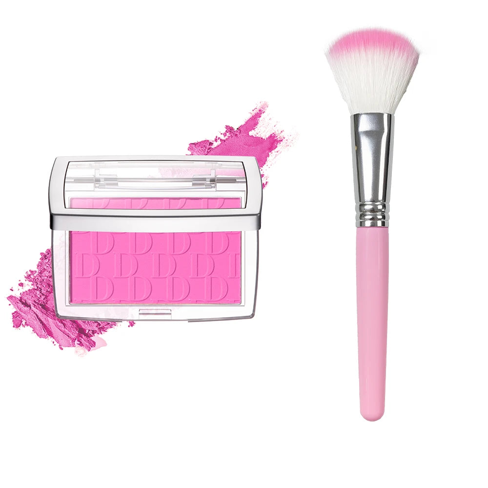 Embossed Matte Face Blush Palette with Professional Application Brush - 21