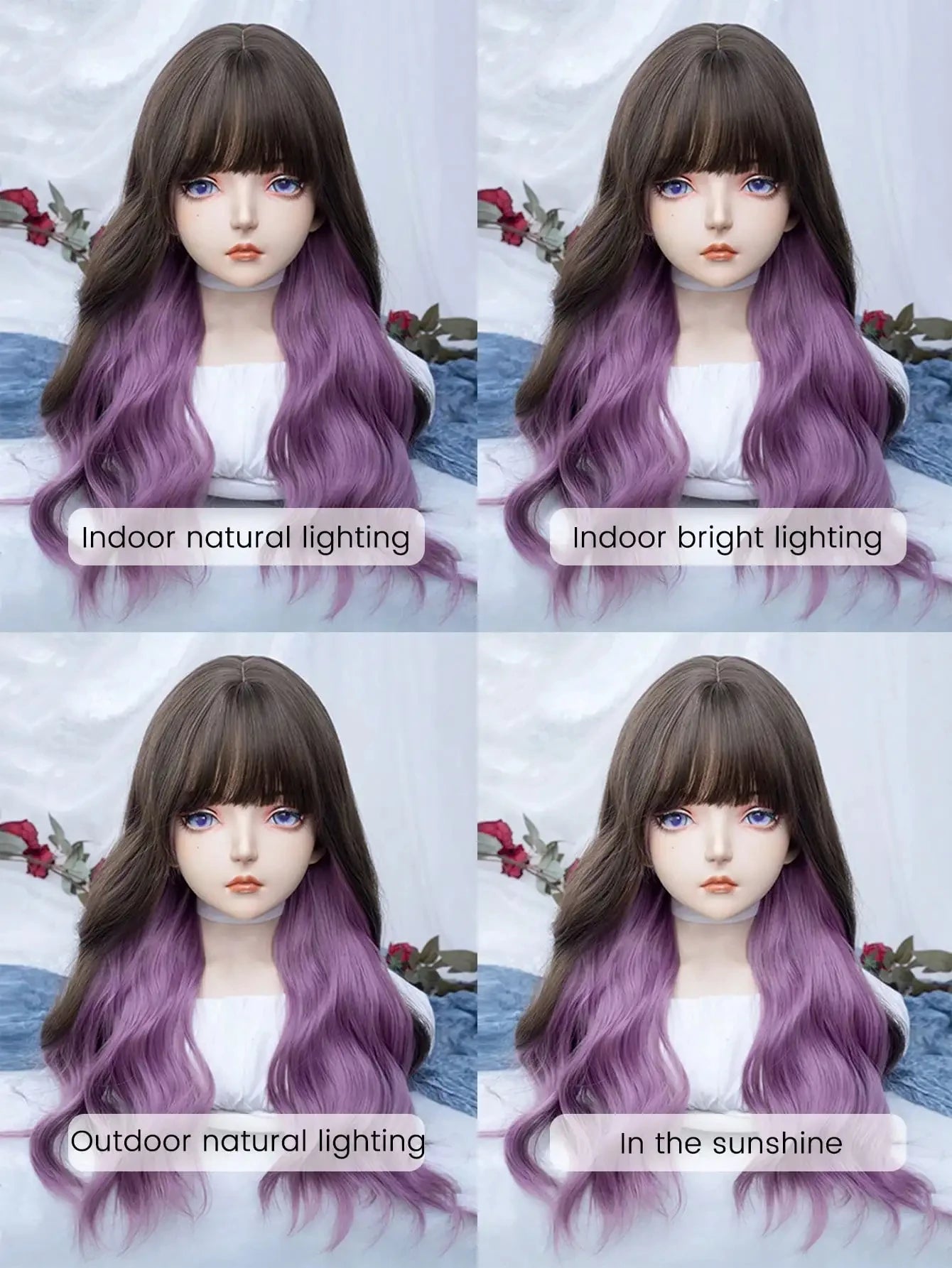 Long Deep Wave Lolita Wig with Bangs - 15