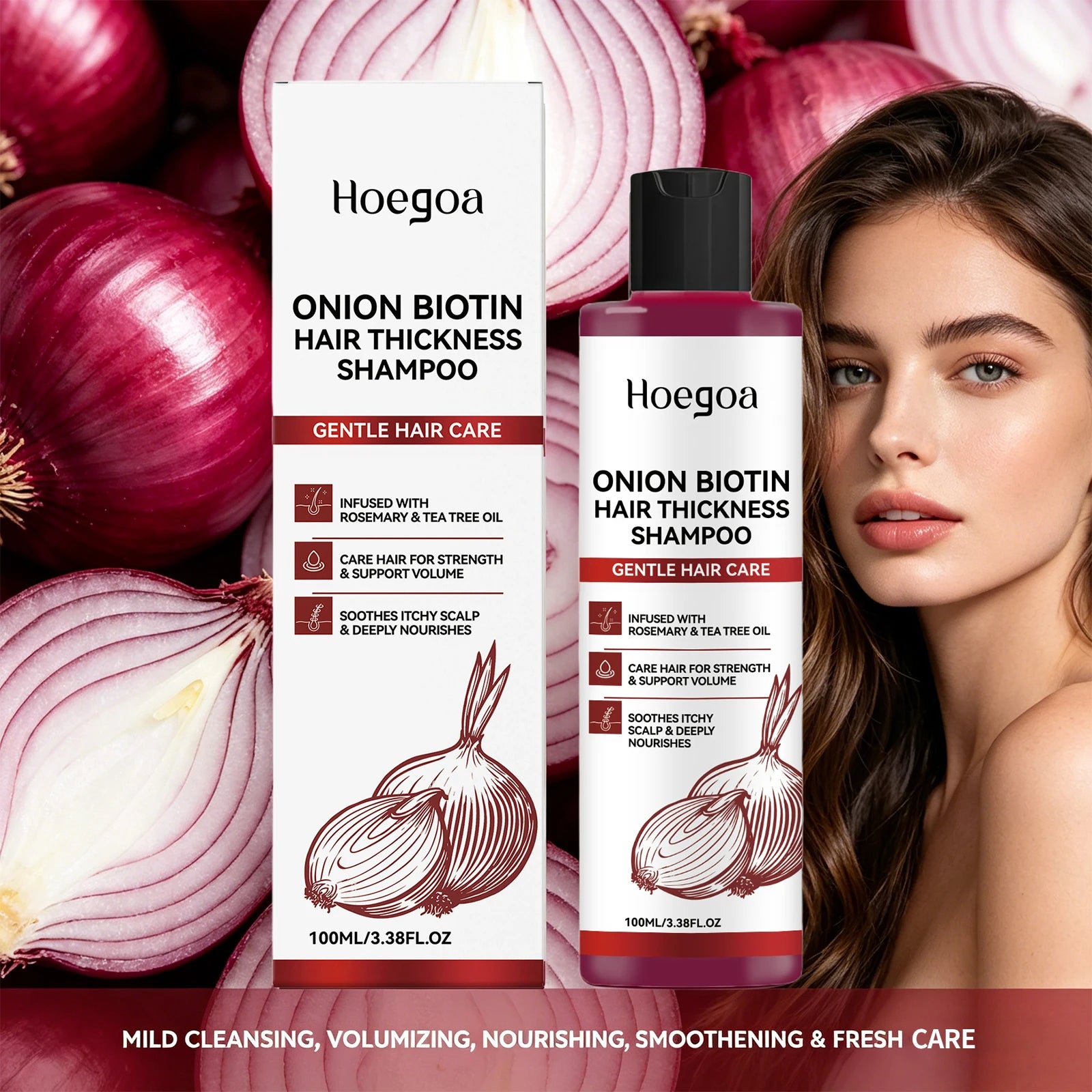 Onion Biotin Shampoo for Thicker Voluminous Hair and Scalp Nourishment - 2
