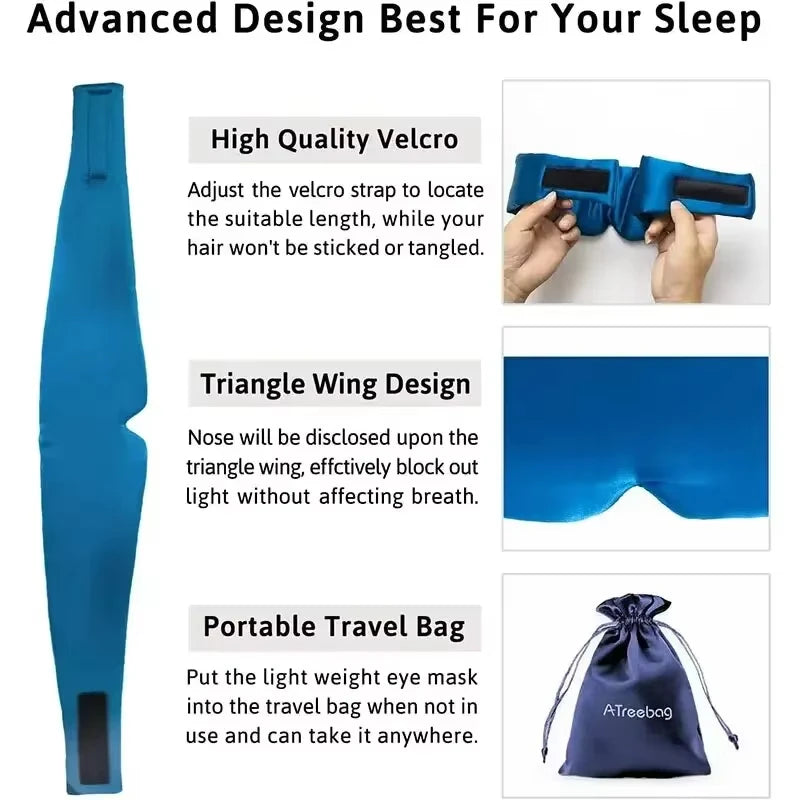 Silk Sleep Mask for Total Light Blocking and Comfortable Rest
