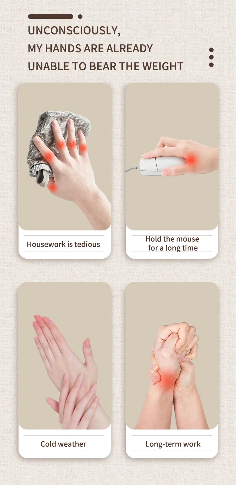 Electric Hand Massager with Airbag Compression for Palm and Wrist Relief - 9