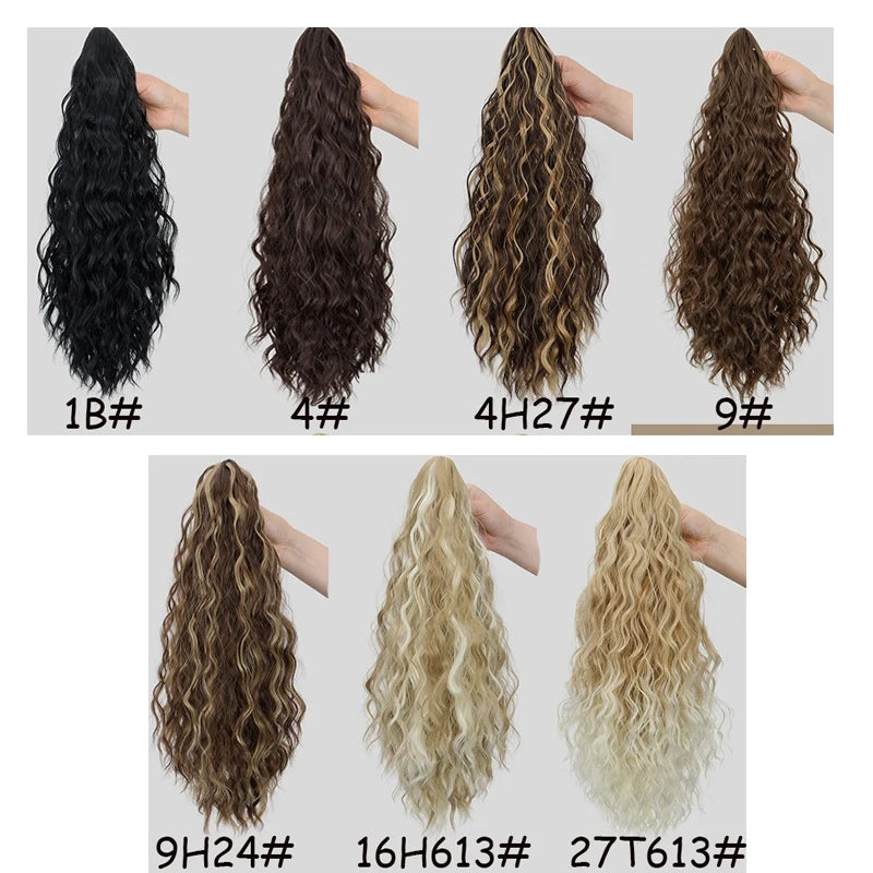 20-Inch Curly Claw Clip Ponytail Hair Extension