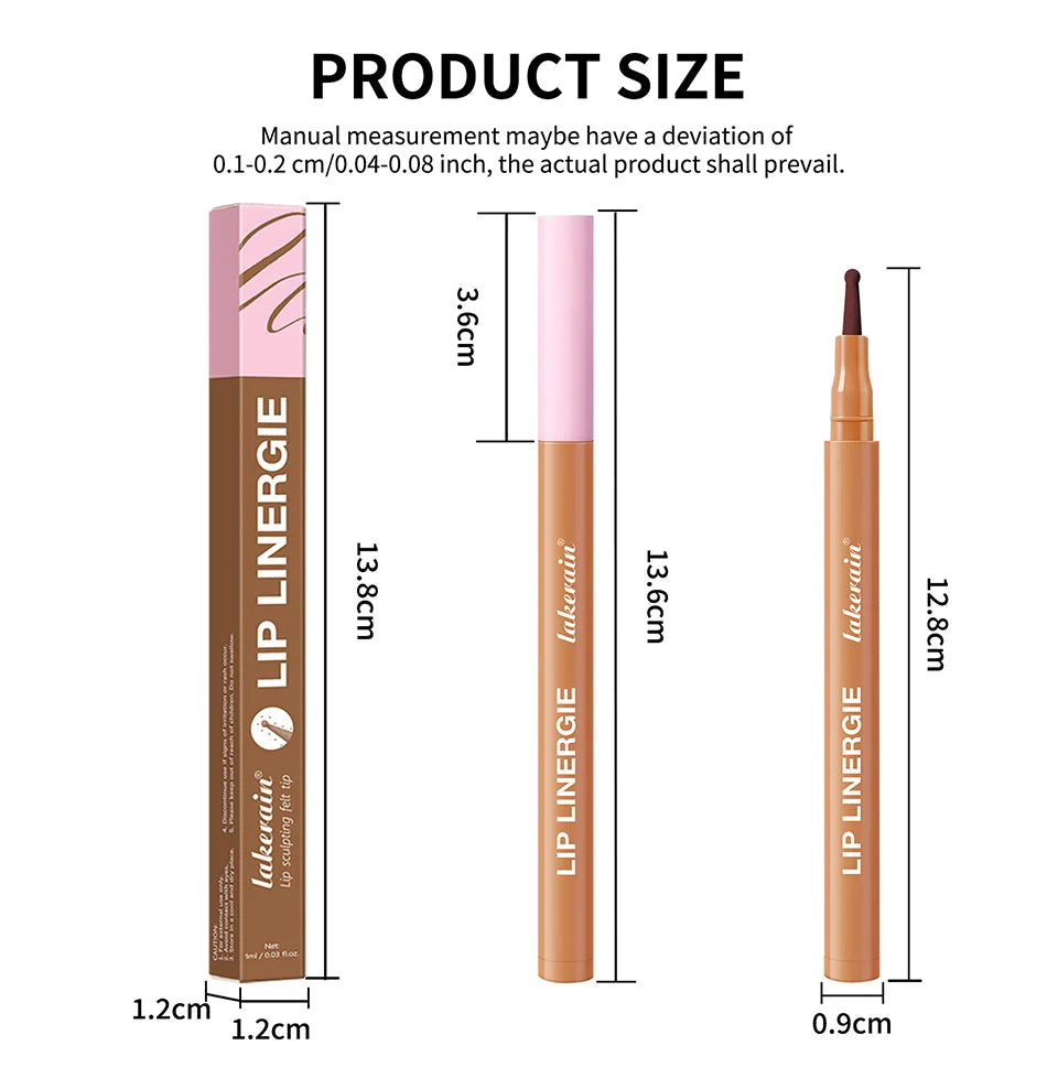 Waterproof Felt Tip Lip Liner Stain for Long Lasting Sculpted Lips