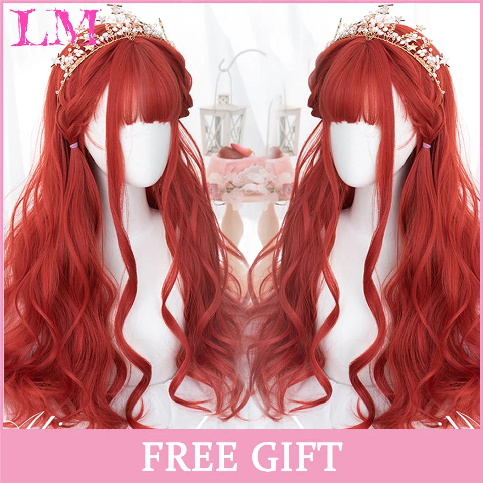24-Inch Long Pink Cosplay Wig for Costumes - 49