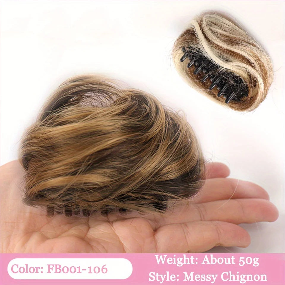 Synthetic Braid Hair Scrunchie for Instant Messy Bun Updos - 39