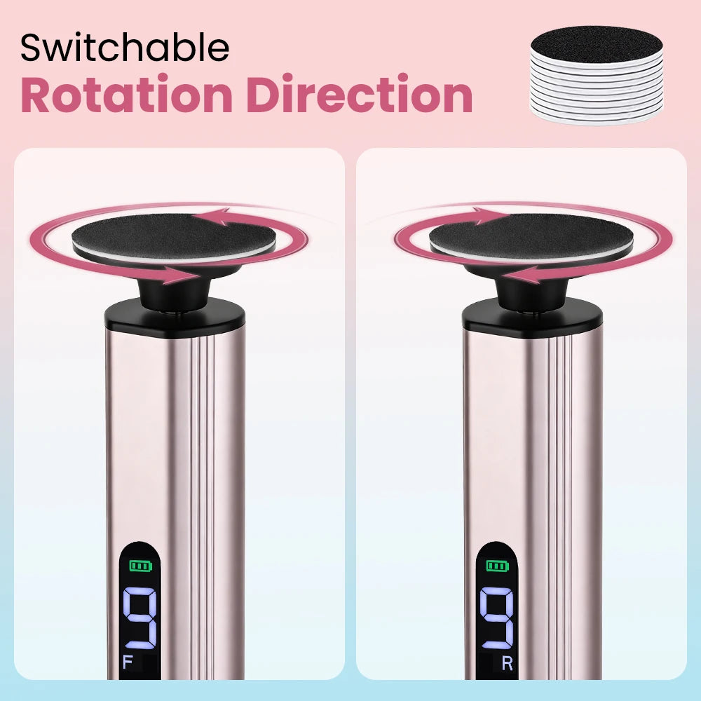Electric Rechargeable Foot Callus Remover and Nail Polishing Care Tool - 10