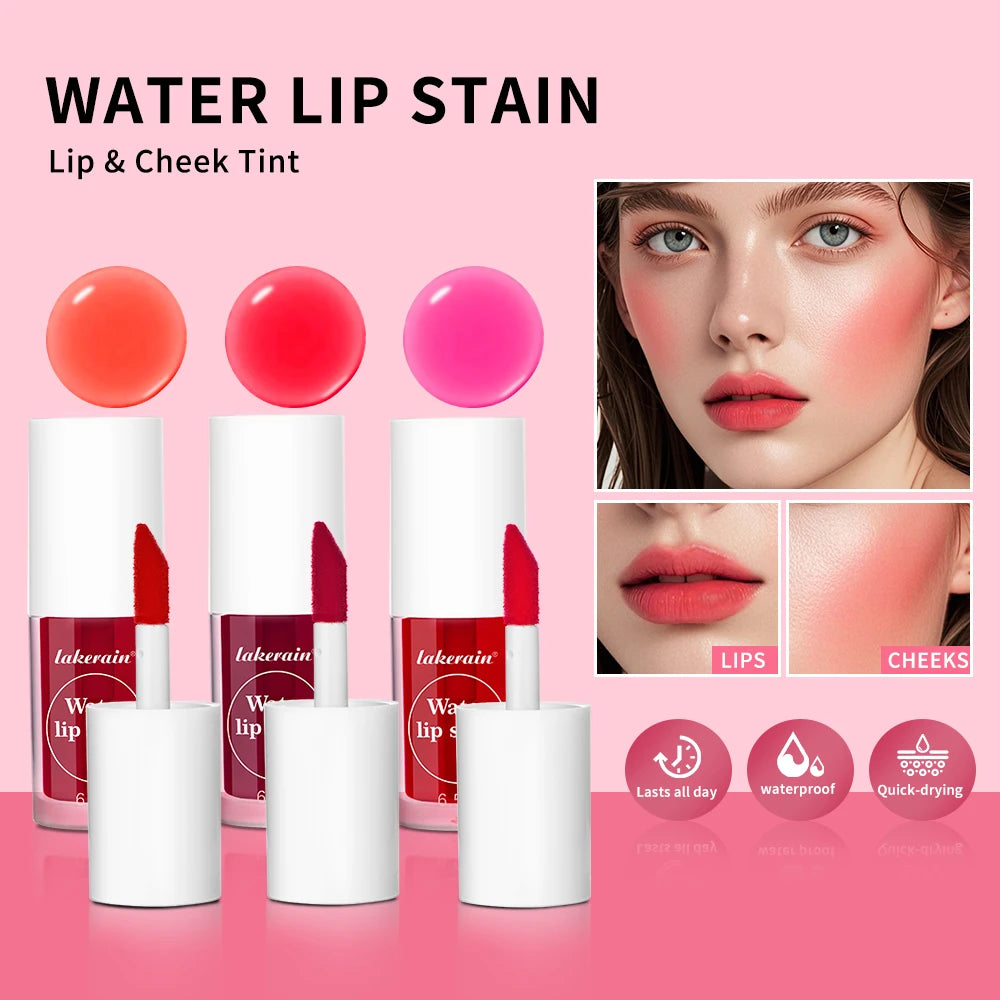 Waterproof Liquid Lip and Cheek Tint for Long-Lasting Natural Makeup