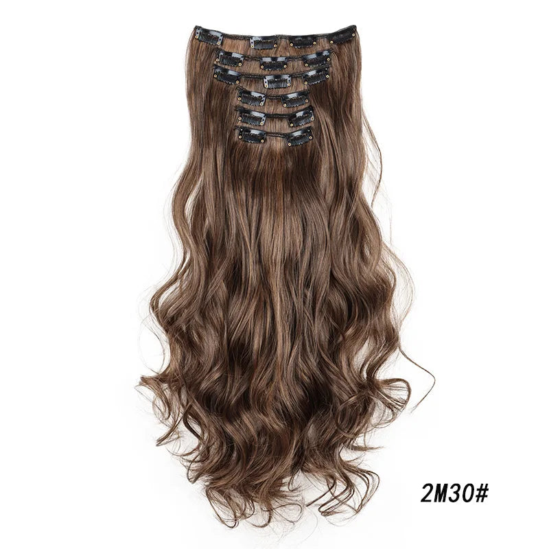 18-Inch Curly Clip-In Hair Extensions for Instant Volume - 29