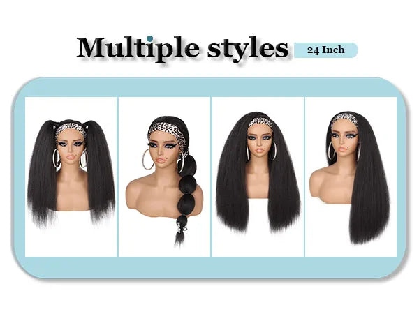Long Yaki Straight Headband Wig for Easy Daily Styling - 9