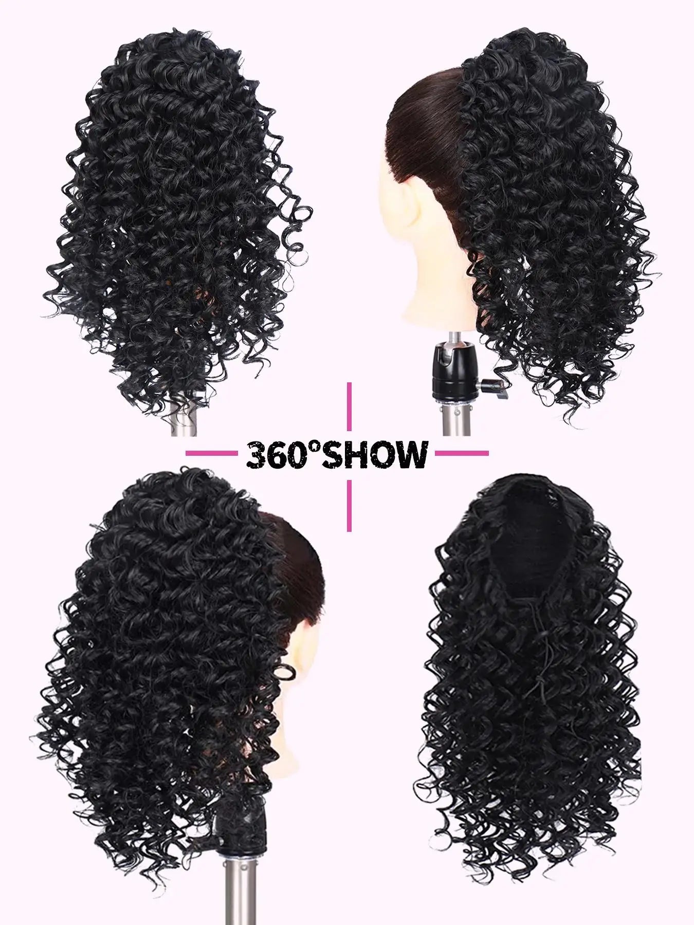 Afro Kinky Curly Drawstring Ponytail Extension - 18