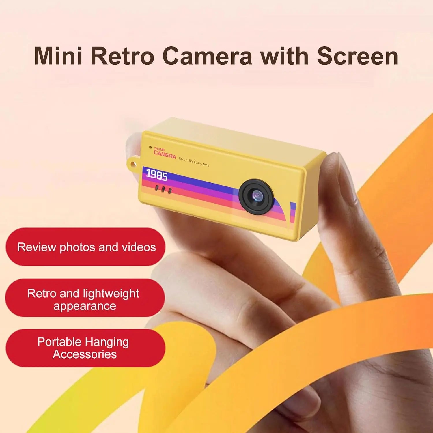 Portable Mini Retro Keychain Digital Camera for Daily Vlogging and Travel - 1