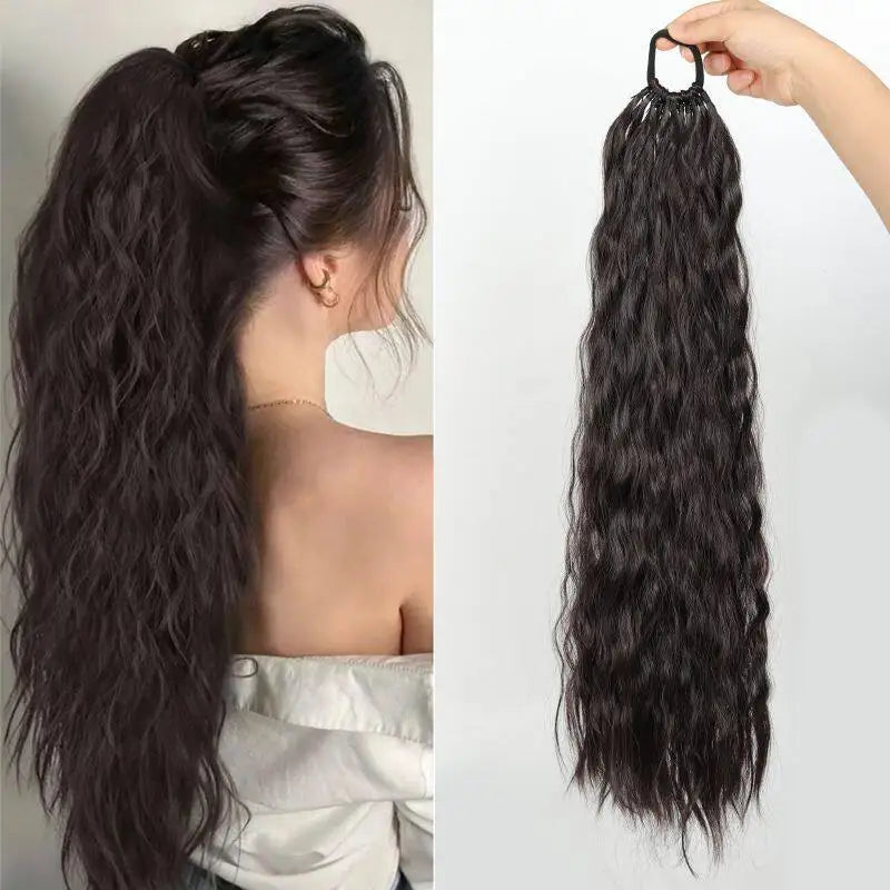 18-Inch Wavy Synthetic Ponytail Extension - 8
