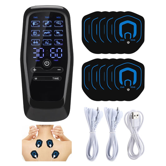 Portable Electric TENS and EMS Muscle Stimulator for Pain Relief